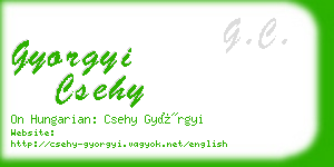 gyorgyi csehy business card